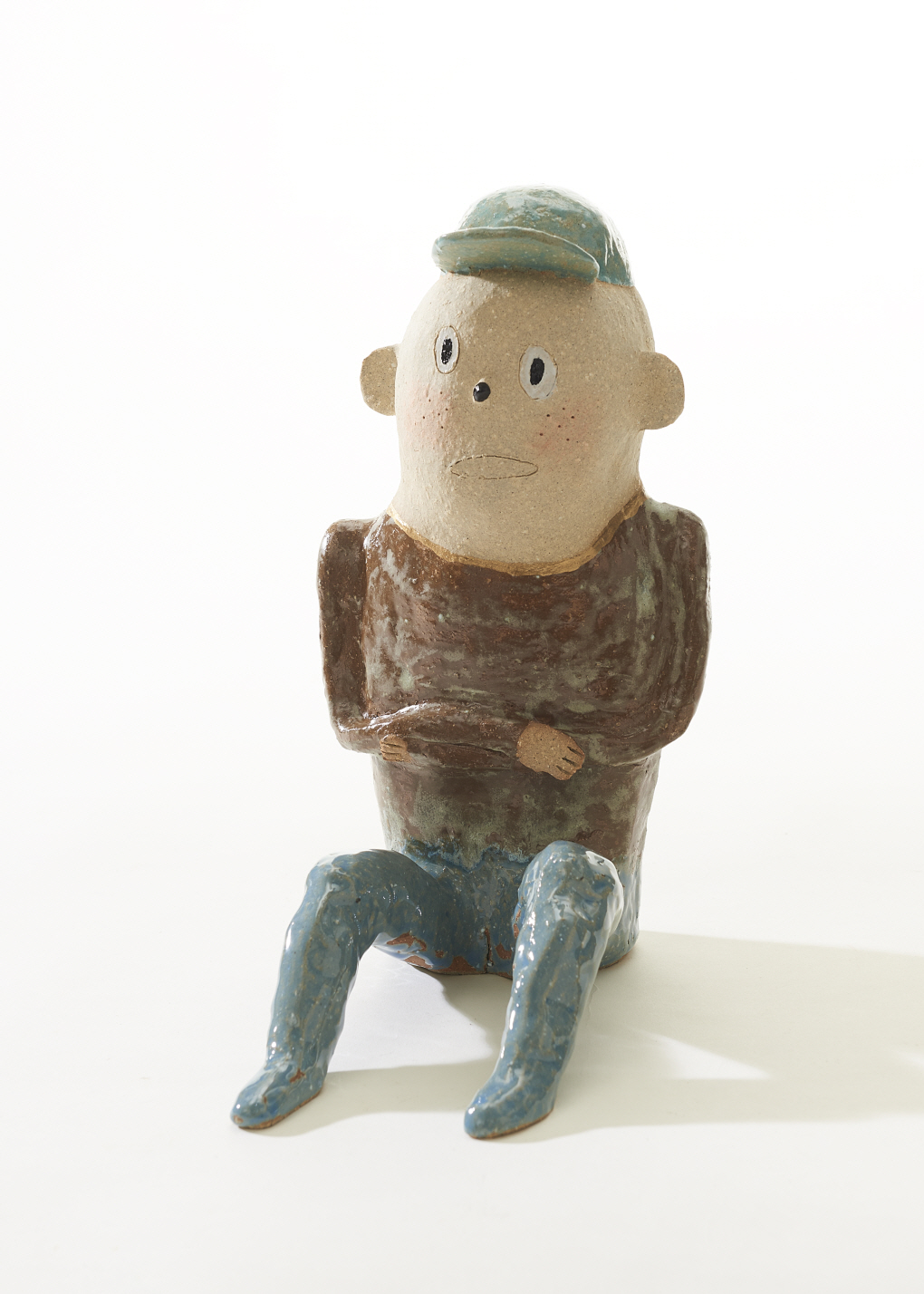 대표작품 - Oops man 앗 2024, 도자기에 채색 Color on ceramic, 16x24x31cm.